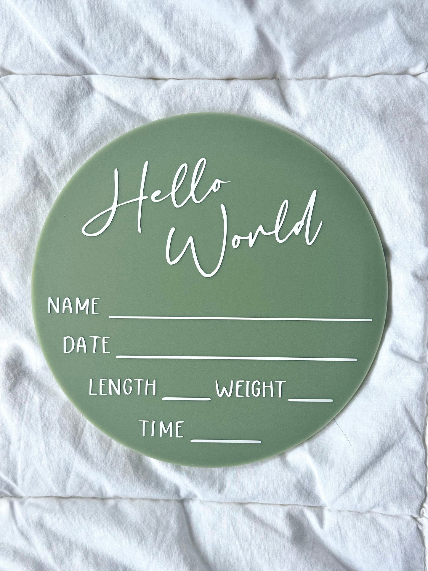 Baby Jones Design Baby Gift Birth Announcement (Sage)