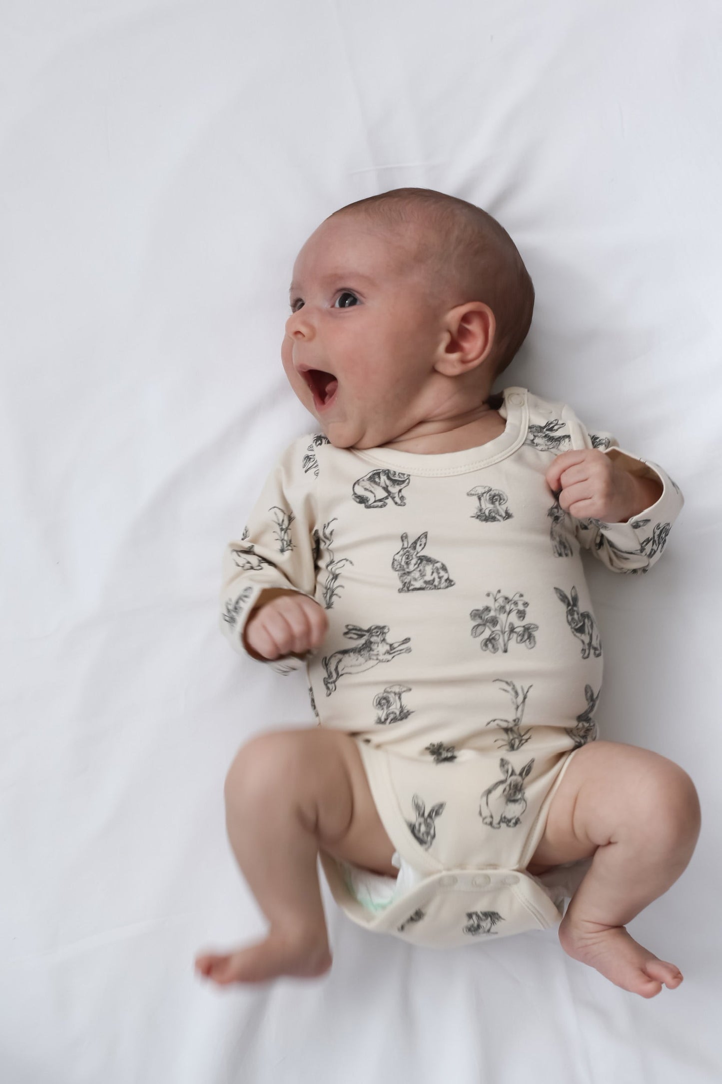 Burrow and Be Baby Gift Almond Burrowers Long Sleeved Onesie