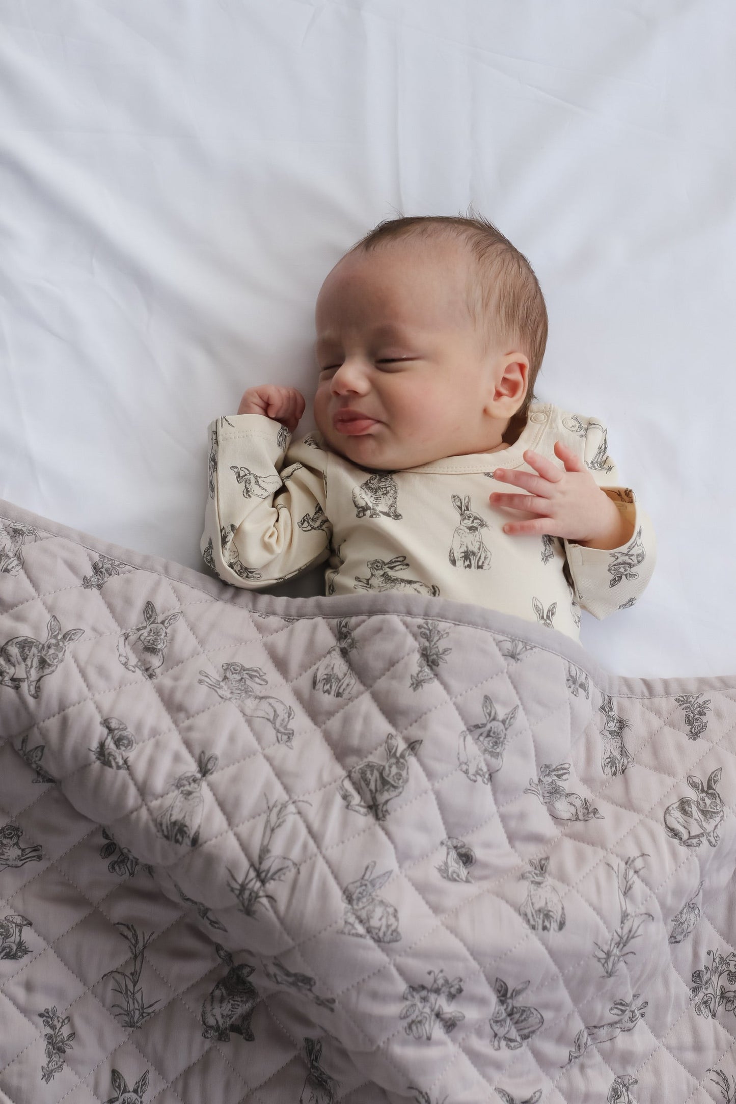 Burrow and Be Baby Gift Almond Burrowers Long Sleeved Onesie