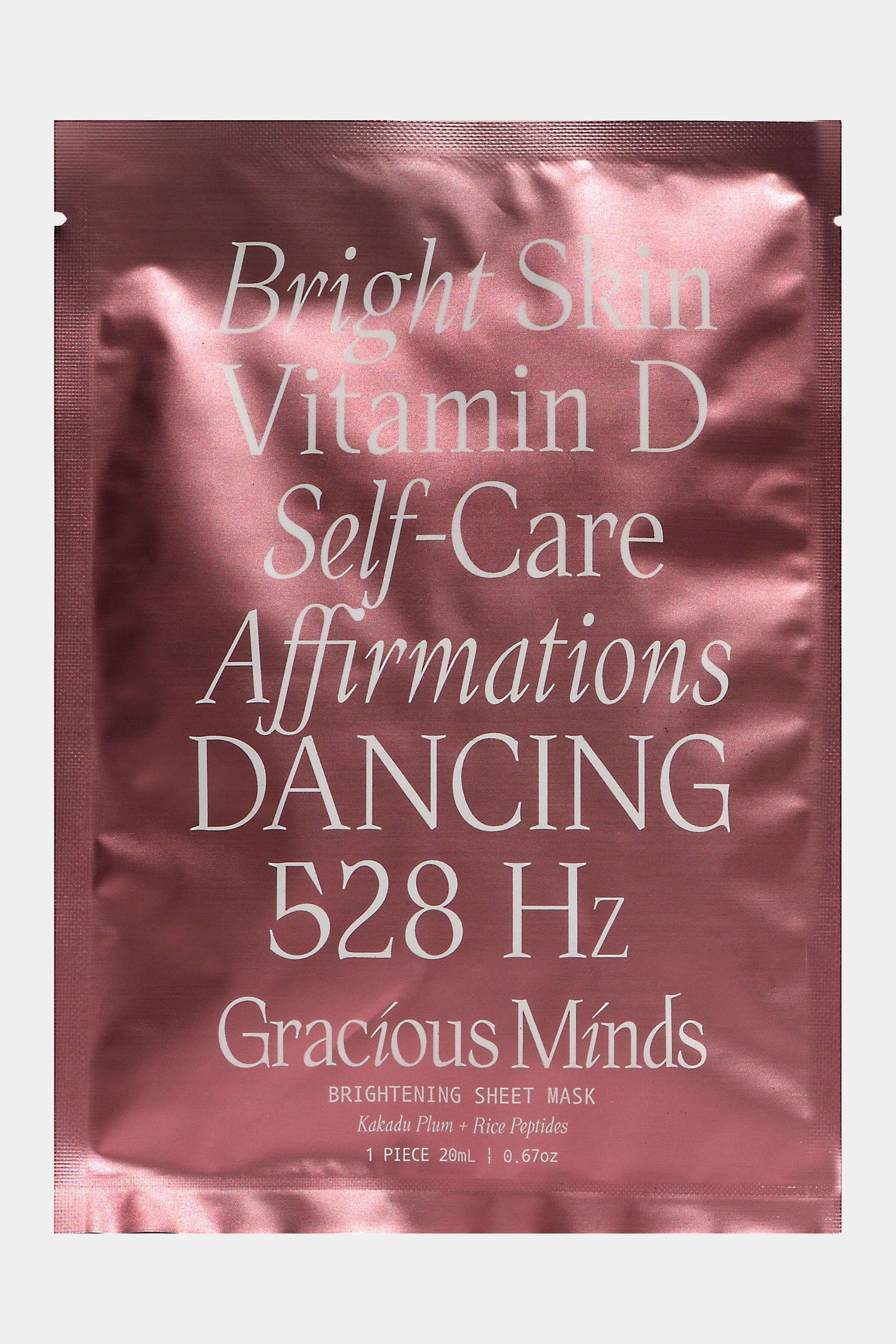 Gracious Minds Self Care Gift Brightening Organic Sheet Mask