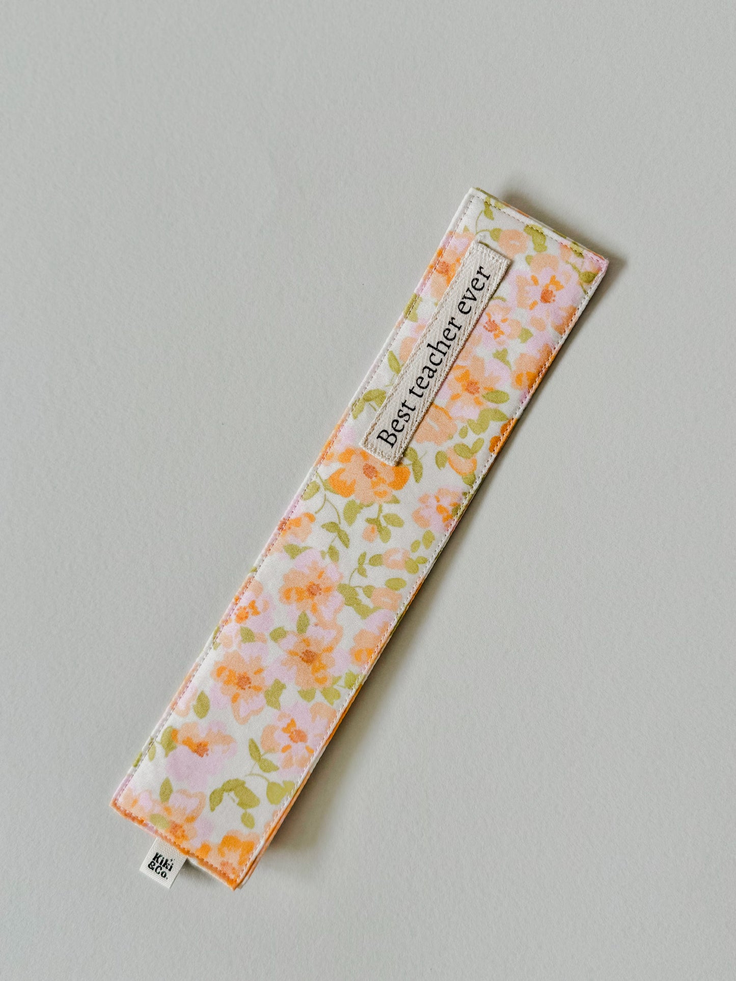 Kiki + Co Mum Gift "Best Teacher Ever" - Floral material bookmark