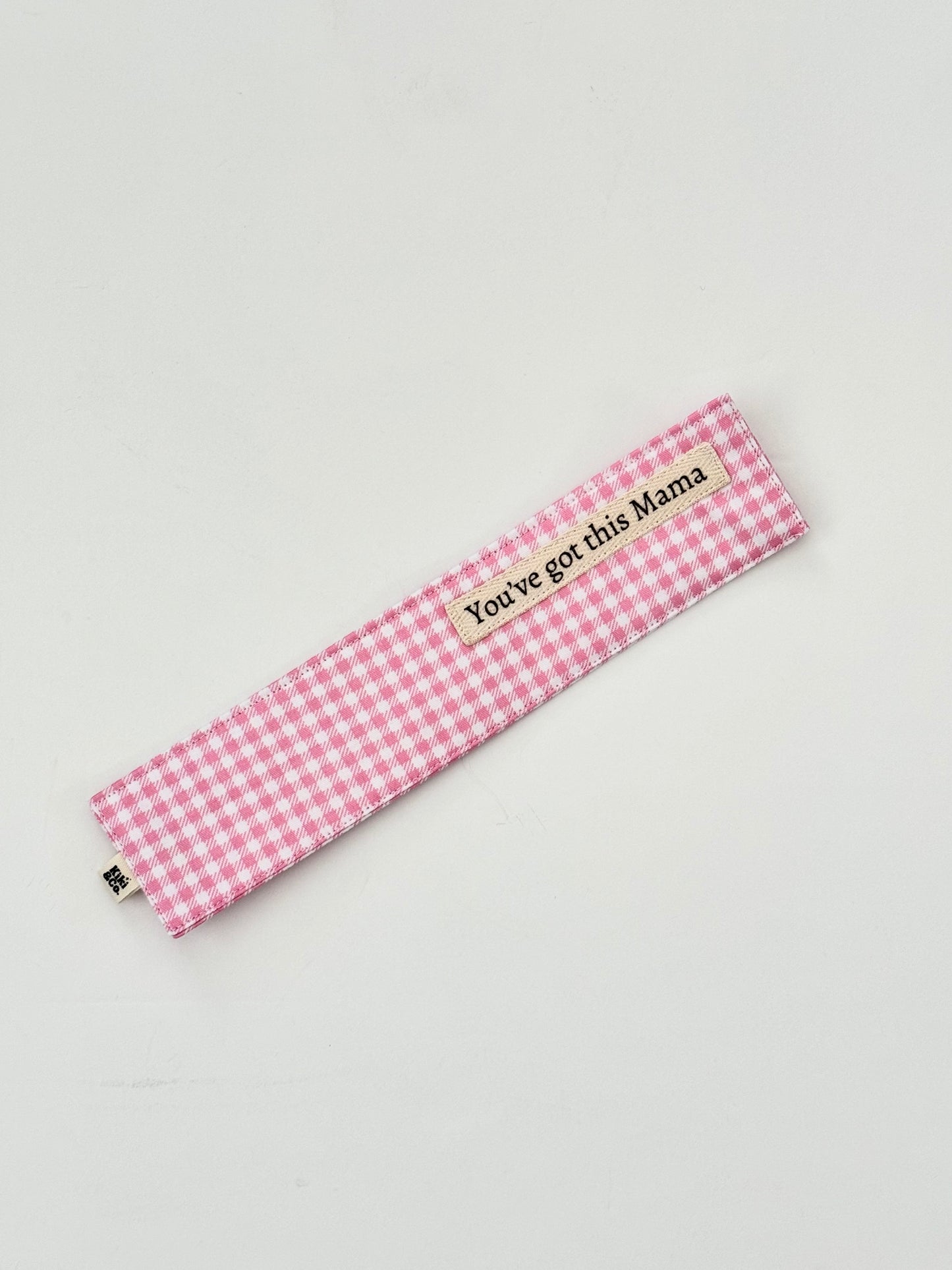 Kiki + Co Mum Gift "You've Got This Mama" - Pink Check material bookmark