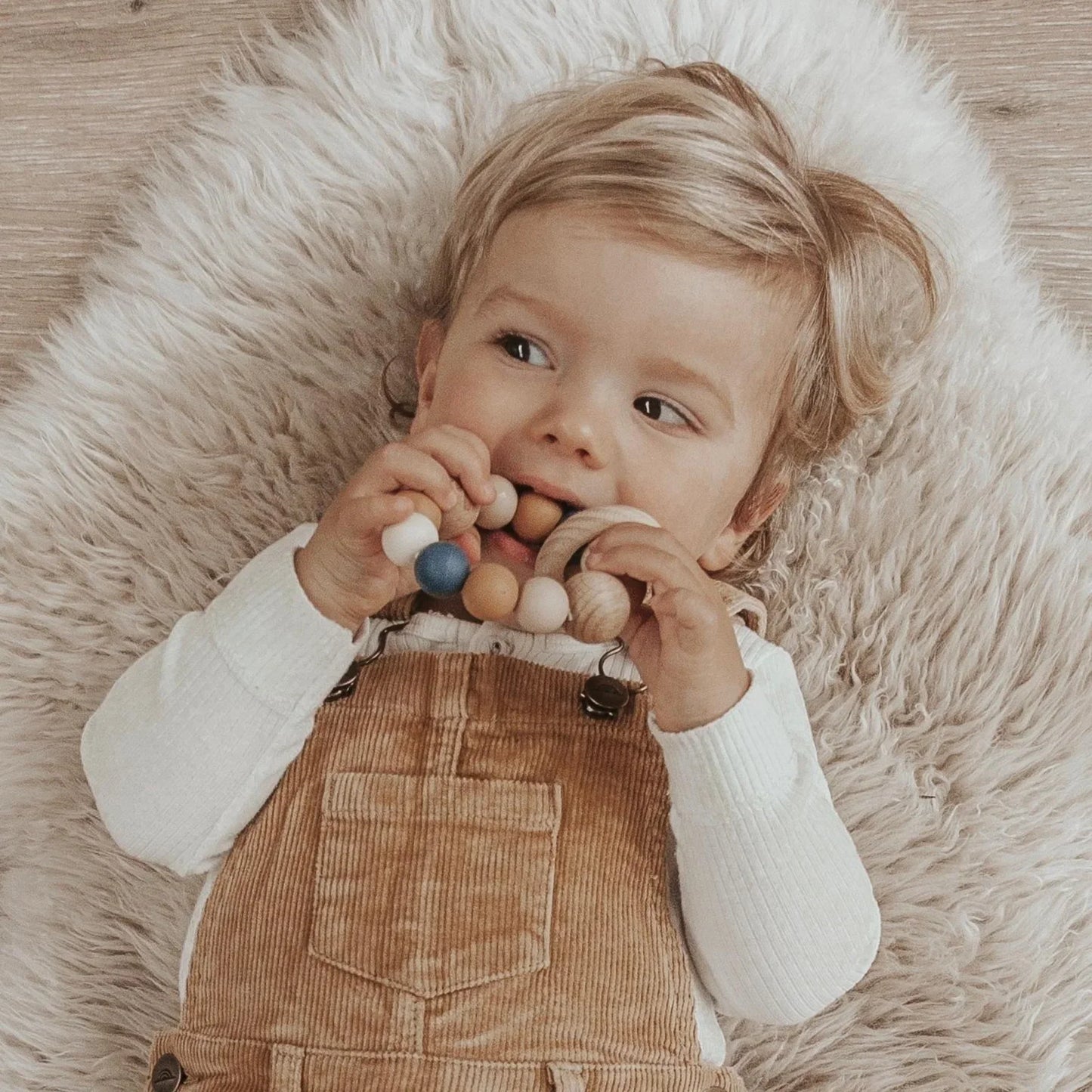 Little Gifties Baby Gift Round Teether (Gingerbread)