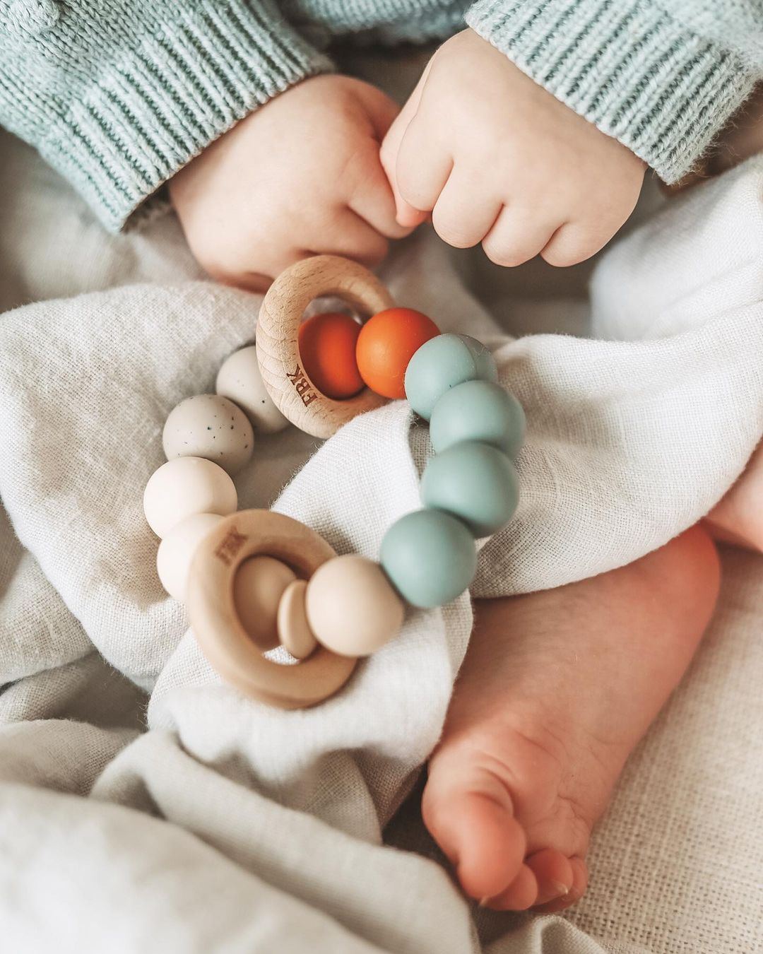 Little Gifties Baby Gift Round Teether (Outback) - Funny Bunny Kids