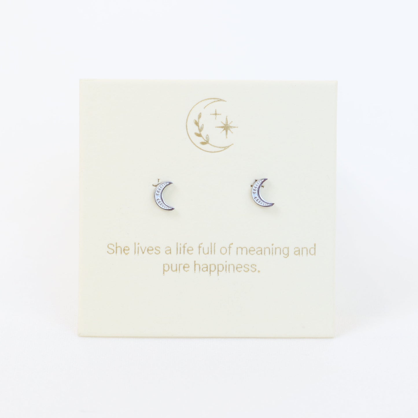 Love Luna Mei Self Care Gift Luna Stud Earrings (Silver)