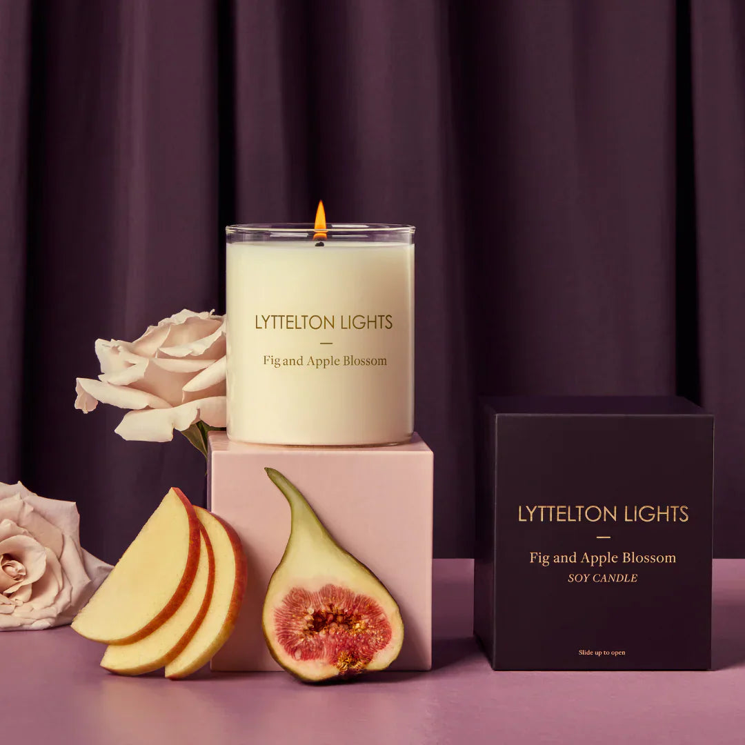 Lyttelton Lights Self Care Gift Fig and Apple Blossom Luxury Candle
