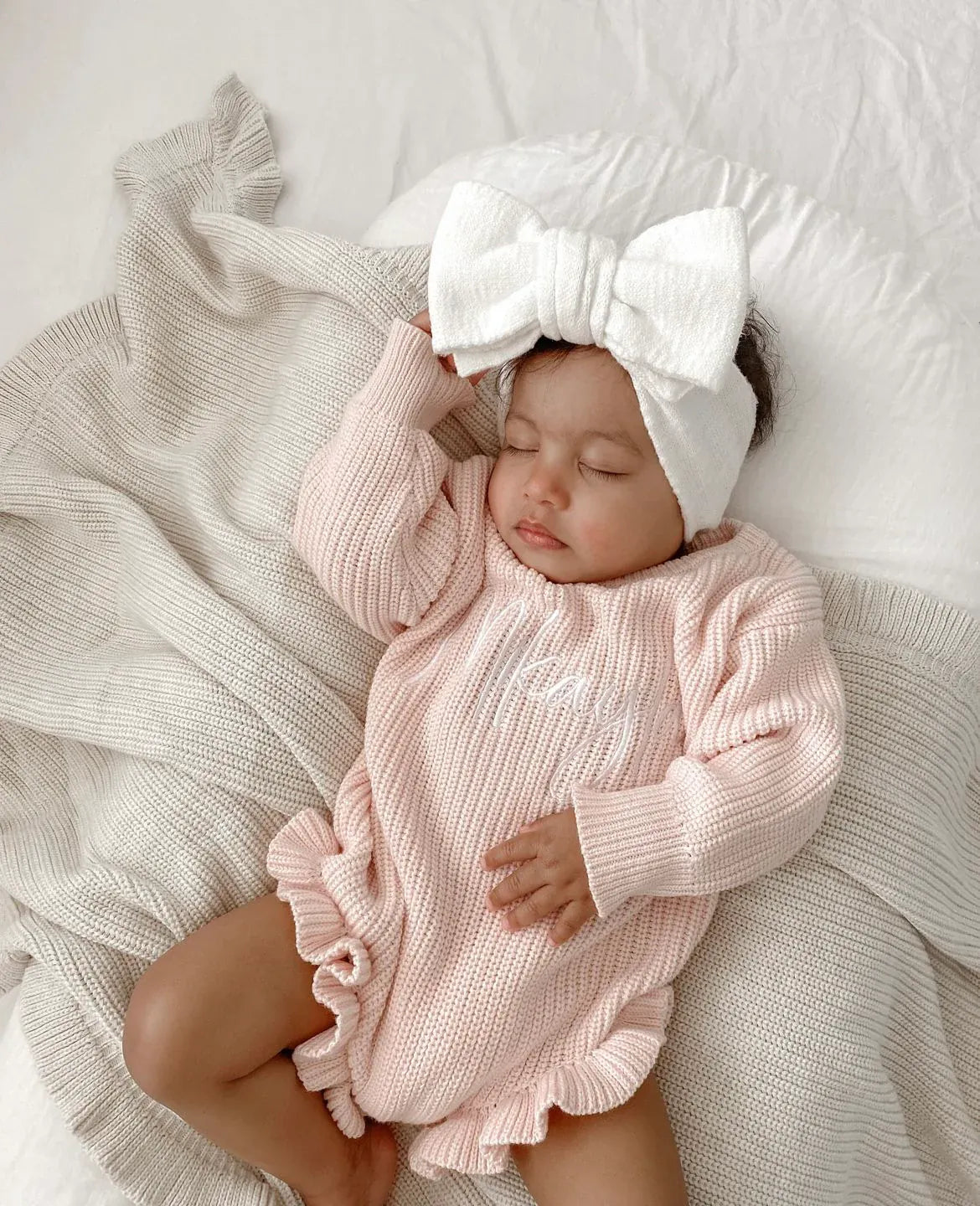 Petite & co Baby Gift 0-3 (000) RIBBED LEG FRILL ROMPER - BABY PINK